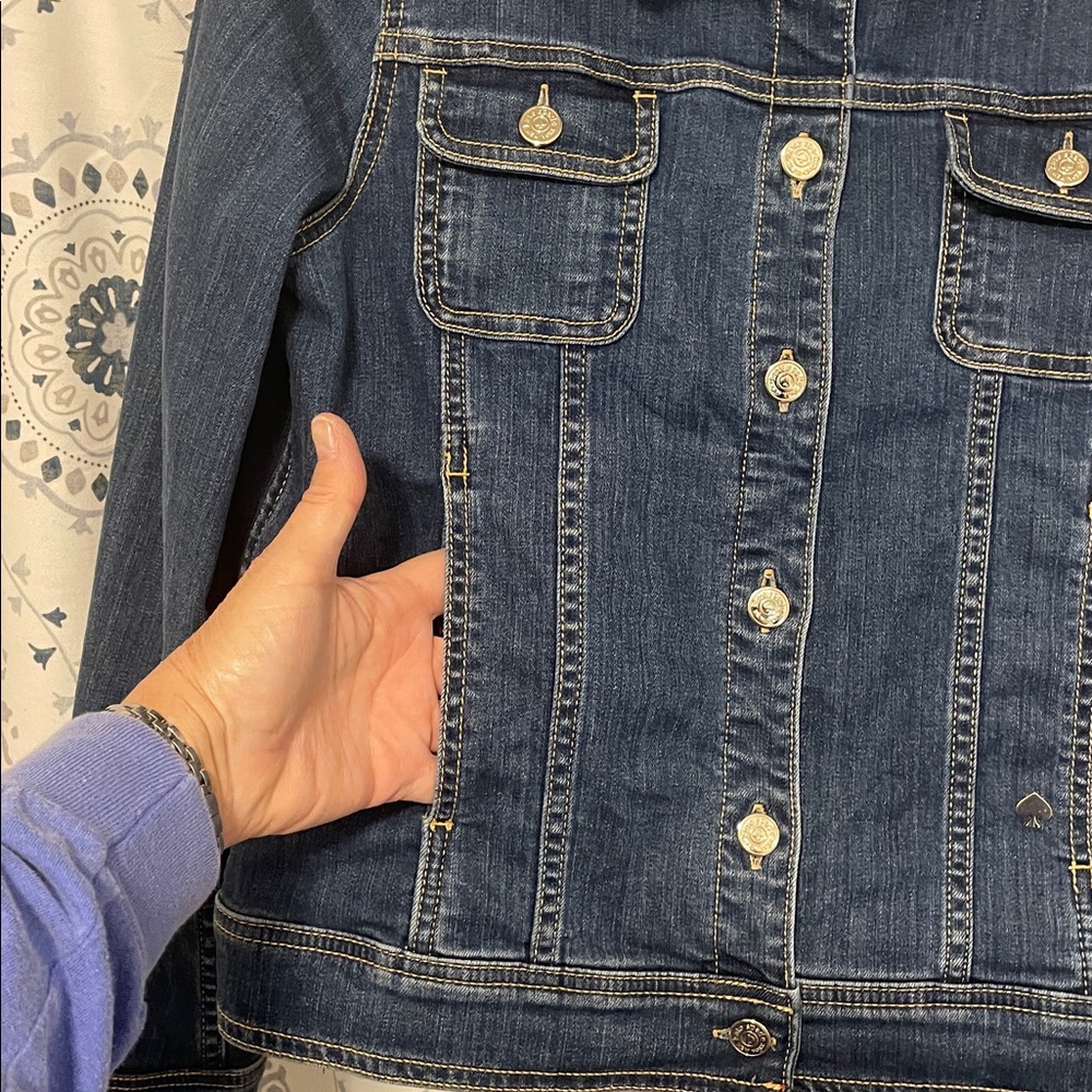 New Kate Spade Denim Jacket - Size Large - Picture 8 of 11